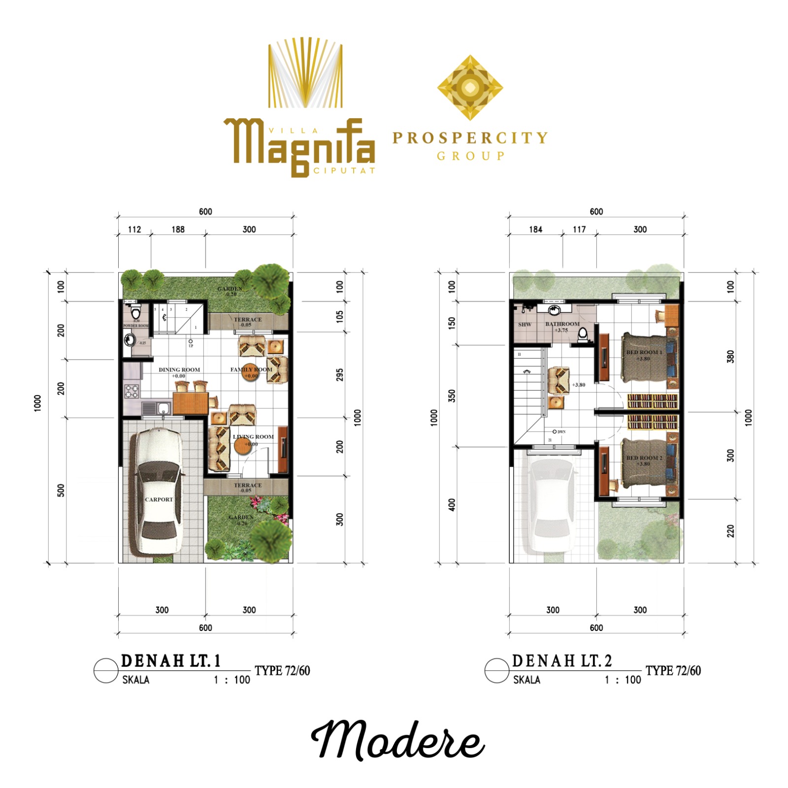 Villa Magnifa Floor Plan - Tipe Modere