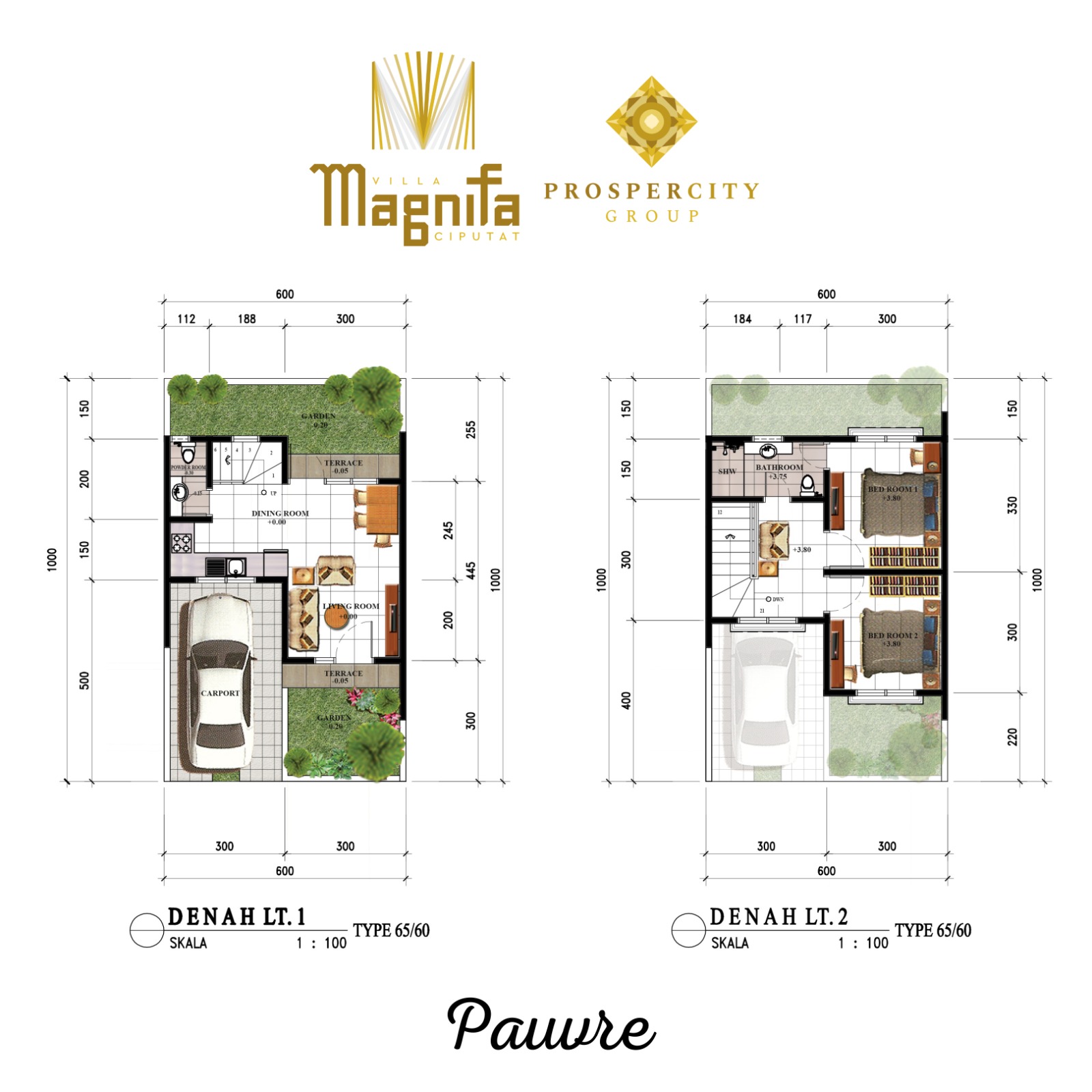 Villa Magnifa Floor Plan - Tipe Pauvre