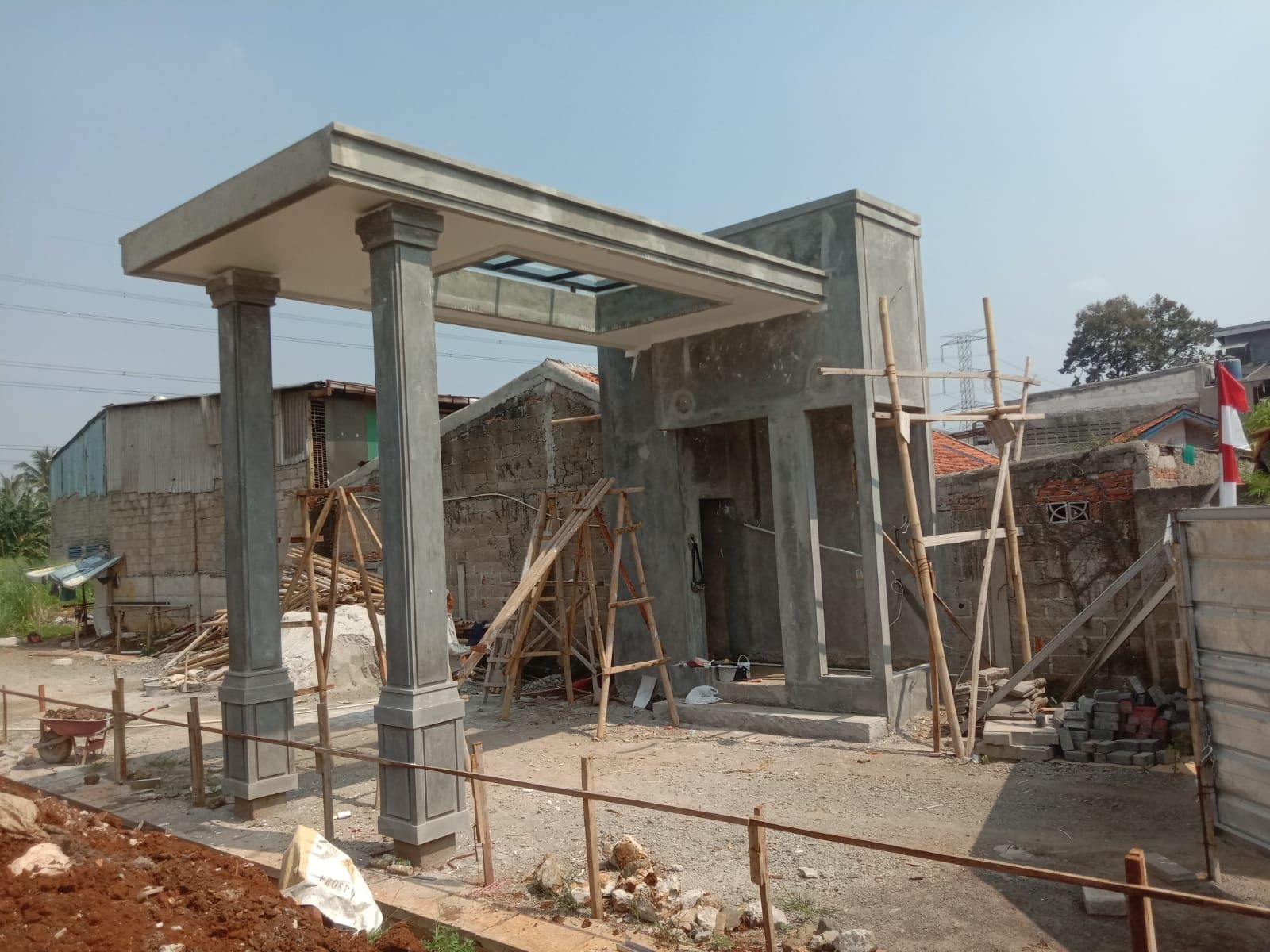 Update pembangunan Villa Magnifa Ciputat - pembangunan front gate